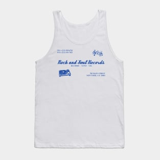 Rock and Soul Records (all blue print) Tank Top